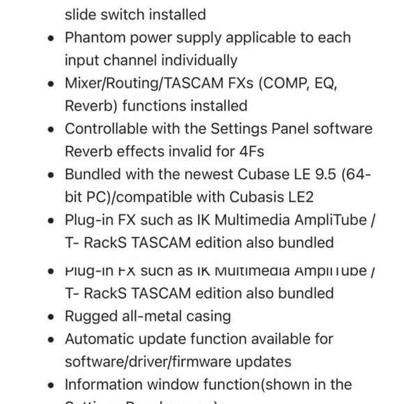 Tascam audio interface 102i and tascam tm-80 - Picture 6 of 6